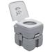 Buyweek Portable Camping Toilet Gray 5.3+2.6 gal