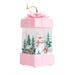 LYU Christmas Lantern Vintage Santa Claus Reindeer Angel Snowman Portable Holiday Decoration Flameless Electronic Candle Lamp Night Light Party Supplies Gift