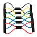 BESTONZON 5pcs 8 Type Chest Developer Chest Shaping Band Resistance Bands Pulling Rope Exercise Stretch for Fitness Yoga (Blue + Green + Black + Red + Yellow)