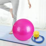 Stability Ball Pilates Ball with Pump Heavy Duty Non Slip Balance Ball Chair Yoga Ball for Gym Woman Home Practice Competition 65cm Pink