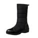 Snow Boots For Women Winter Warm And Plush New Flat Bottom Thickened Down Cloth Medium Snow Boots Large Women Boots Black 39 Hxroolrp