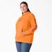 Dickies Women's Plus Water Repellent Sleeve Logo Hoodie - Orange Pepper Size 2X (FWW22)