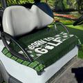 Xoenoiee Born to Golf Pattern Golf Cart Seat Covers Easy to Intall Golf Cart Accessories Soft Golf Cart Seat Towel/Blanket Universal Fit for Club Car 2-Person