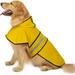 Waterproof Dog Rain Jacket Dog Rain Coat Waterproof Reflective Dog Raincoat- Adjustable Pet Jacket Lightweight Dog Hooded Slicker Poncho for Small to X- Large Dogs and Puppies - Yellow