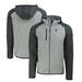 Men's Cutter & Buck Heather Charcoal/Heather Gray Chicago Cubs Mainsail Full-Zip Hooded Jacket