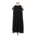 BCBGMAXAZRIA Casual Dress - Shift Crew Neck Sleeveless: Black Print Dresses - Women's Size Small