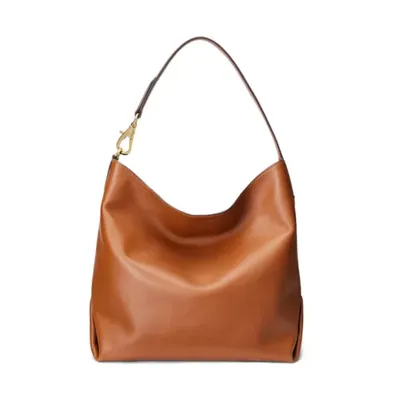 Lauren Ralph Lauren Leather Small Kassie Shoulder Bag - Lauren Tan