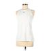 Nike Active Tank Top: White Solid Activewear - Women's Size Medium