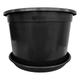 Elixir Gardens Strong Black Plastic Plant Pot and Saucer Set | Various sizes (from 32 to 80 litre) | Flower, Tree, Shrub, Plant | 3x 80 Litre Pot & Saucer