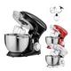 Arebos Stand Mixer 1500 W | Kneading Machine with 8 L Stainless Steel Mixing Bowl | Low Noise | Kitchen Mixer with Stirring Hook, Dough Hook, Whisk, Splash Guard | 6 Speeds | Dough Machine | Black