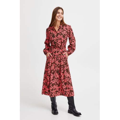„Blusenkleid FRANSA „“Fransa FRCINA DR 1″“ Gr. m, US-Größen, braun (carafe ao23 two col flower) Damen Kleider Blusenkleider“