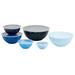 Basic Essentials 12pc Mixing Bowl Set w/ Lids Plastic in Blue | Wayfair TTU-V4833-ECM