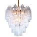 ALAN MIZRAHI LIGHTING Light Cassian Waterfall​ Glass Pendant Chandelier Metal in Gray | 44 H x 46 W x 46 D in | Wayfair IQ8457-ATS-46Wx46Dx44H