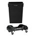 Alpine Industries 23 Gallon Recyling Trash Can & Dolly Plastic in Black | 30 H x 20 W x 11 D in | Wayfair ALP477-BLK-PKD