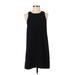 Leith Casual Dress - Shift Crew Neck Sleeveless: Black Print Dresses - Women's Size Small