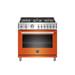 Bertazzoni Professional Series 36" 5.6 cu. ft. - Gas Oven - 6 Brass Burners in Orange | 37.25 H x 35.88 W x 27.5 D in | Wayfair PROF366GASART