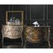 David Michael Handpainted Buffet Table Wood in Black/Brown/White | 35 H x 55 W x 24 D in | Wayfair GR-1051