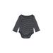 Baby Gap Long Sleeve Onesie: Blue Stripes Bottoms - Size 6-12 Month