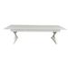 Flash Furniture Eternity Rectangular Solid Pine Farm Dining Table w/ Folding X-Style Legs Wood in White | 30 H in | Wayfair XA-F-108X40-XLEGS-WH-GG