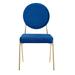 Craft Performance Velvet Dining Side Chair by Modway Velvet in Blue/Yellow | 35.5 H x 18.5 W x 22 D in | Wayfair EEI-6252-GLD-NAV