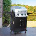 Charbroil Performance Series 3-Burner Propane Gas Grill Cabinet Cast Iron/Steel in Gray/Black | 45.3 H x 44.5 W x 22.4 D in | Wayfair 463732623