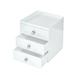 iDesign Clarity BPA-Free Plastic 3-Drawer Vanity Organizer w/ Tray - 6.47" x 6.97" x 7" Plastic in White | Wayfair 36262