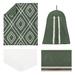 Sweet Jojo Designs Diamond Tuft Dark Sage & Ivory 4 - Piece Crib Bedding Set Linen/Cotton in Green | Wayfair DiamondTuft-SG-IV-Crib-4