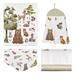 Sweet Jojo Designs Watercolor Woodland Forest Animals Collection 4 - Piece Crib Bedding Set Polyester in Blue | Wayfair ForestAnimals-Crib-4