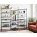 17 Stories Andile Steel Etagere Bookcase Combination C in Brown/Gray | 65 H x 90 W x 16 D in | Wayfair 264C34C858F1428C838CE6DFD1A6C6D2