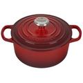 Le Creuset Signature Enameled Cast Iron Round Dutch Oven w/ Lid Non Stick/Enameled Cast Iron/Cast Iron in Gray/Red | 2 qt | Wayfair 21177018060041