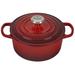 Le Creuset Signature Enameled Cast Iron Round Dutch Oven w/ Lid Non Stick/Enameled Cast Iron/Cast Iron in Gray/Red | 2 qt | Wayfair 21177018060041