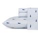 Nautica 100% Percale Printed Sheet Sets 100% cotton in White/Blue | Full | Wayfair USHSA01034138