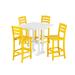 POLYWOOD® La Casa Cafe Rectangular 4 - Person 37.63" Long Outdoor Dining Set Plastic in White | Wayfair PWS435-1-11217