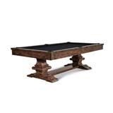 Plank & Hide Beaumont Slate Pool Table w/ Professional Installation Solid Wood in Black/Brown | 32 H x 101 W x 57 D in | Wayfair bruleeblack