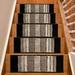 Black 0.39 x 6 W in Stair Treads - Purhome Custom Size Stair Treads by Inches Machine Washable Geometric Square Slip Resistant Soft Medium Pile Stair Treads Synthetic Fiber | Wayfair