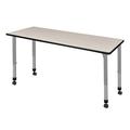 Regency Kee Height Adjustable Training Table Wood/Metal in Brown | 30 H x 60 W x 24 D in | Wayfair MT6030PLAPCGY