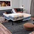 Renanim Split King Massaging Adjustable Bed w/ Wireless Remote Mattress Included | 15 H x 76 W x 79 D in | Wayfair