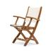 Rivièra Maison Gili Folding Teak Patio Dining Armchair Wood/Sling in Brown | 36 H x 23 W x 23 D in | Wayfair RIV526960