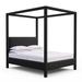 Tandem Arbor Lafayette Poster Bed Upholstered/Genuine Leather | 87 H x 62 W x 82 D in | Wayfair 115-11-FUL-22-ST-KL-BJ
