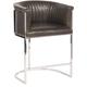 Vanguard Furniture Harrison Channel 31" Back Metal Bar Stool Upholstered/Metal in Brown/Gray | 41 H x 24.5 W x 24 D in | Wayfair V972C-BS_550828