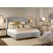 Vanguard Furniture Emma King Bed in Gray/Brown | 66.5 H x 83 W x 92 D in | Wayfair V1728K-HF_Havana_154835_9SSNailhead