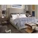 Vanguard Furniture Thom Filicia Home Century Club King Bed Wood & Upholstered in Gray/Brown | 65 H x 88.5 W x 85.5 D in | Wayfair