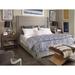 Vanguard Furniture Thom Filicia Home Century Club King Bed Wood & Upholstered in Gray/White | 65 H x 88.5 W x 85.5 D in | Wayfair