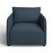 Accent Chair - AllModern Nella Upholstered Chair & A Half Linen/Velvet/Fabric in Blue/Navy | 33 H x 37 W x 40 D in | Wayfair