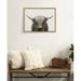 Foundry Select Hey Dude Highland Cow Color - Wrapped Canvas Graphic Art Print, Linen in Brown | 38 H x 28 W in | Wayfair