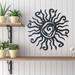 Ivy Bronx Ritenour Wacky Sun Wall Accent Metal in Black | 18" H x 18" W x 0.6" D | Wayfair 68AFC38478D040EB9DA58D53C98D7C8E