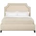 Vanguard Furniture Audrey/Asher Queen Bed Upholstered/Polyester in White/Brown | 56 H x 67 W x 88 D in | Wayfair 507BQ-PF_Brownstone_153529_Tapered