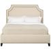 Vanguard Furniture Audrey/Asher Queen Bed Upholstered/Polyester in White/Brown | 56 H x 67 W x 88 D in | Wayfair 507BQ-PF_Brownstone_153038_Tapered