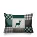 ULLI HOME Range Trees Cabin Indoor/Outdoor Throw Pillow Polyester/Polyfill blend in Green | 14" x 20" | Wayfair Range_Emerald_20x14