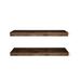 Loon Peak® Chalissa 2 Piece Solid Wood Floating Shelf Set w/ Invisible Wall Mount Brackets Wood in Brown | 1.57" H x 30" W x 6" D | Wayfair